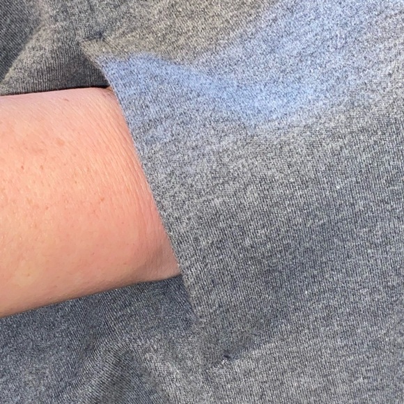 Lands End gray Cotten blend Zip Crew Cardigan Fall Normcore basic minimalist - Picture 6 of 8